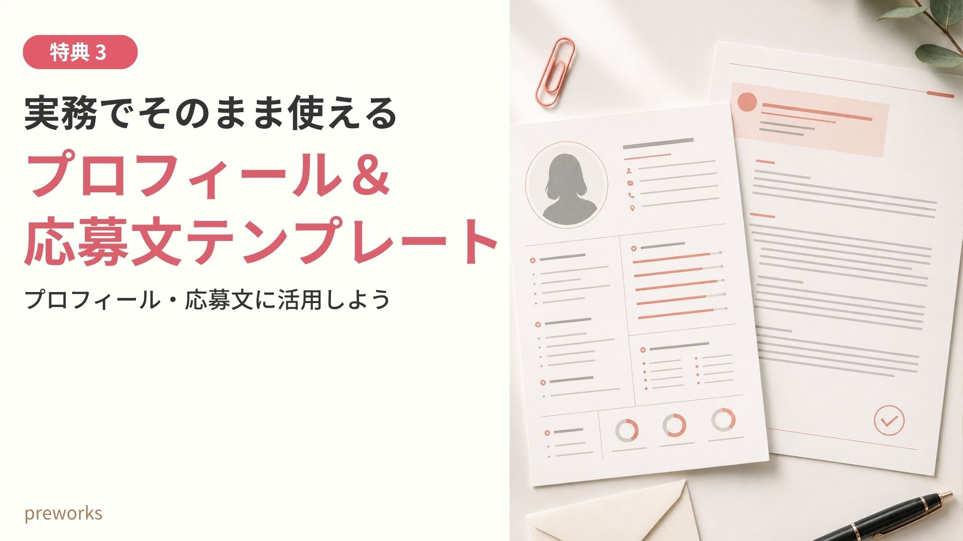 特典03 プロフィール&応募文テンプレート